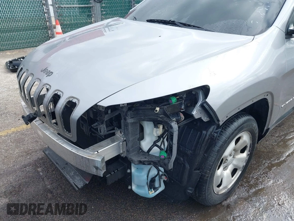 2014 Jeep Cherokee Sport with VIN 1C4PJLAB5EW268916, listed as a IAAI auction lot 41715729 with 116,544 mi miles and . Bid and sale history available at DreamBid. Image 6.
