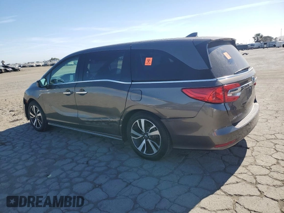 2020 Honda Odyssey Elite with VIN 5FNRL6H96LB037046, listed as a Copart auction lot 56552475 with 51,363 mi miles and Salvage title. Bid and sale history available at DreamBid. Image 2.