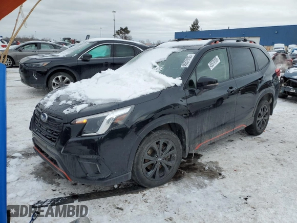 2022 Subaru Forester Sport with VIN JF2SKAJC8NH476833, listed as a Copart auction lot 45579105 with 20,937 mi miles and Clean Title. Bid and sale history available at carsss.com. Image 1.
