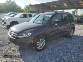2016 Volkswagen Tiguan S with VIN WVGAV7AX4GW545891, listed as a Copart auction lot 55859595 with 153,317 mi miles and Salvage title. Bid and sale history available at DreamBid. Image 1.