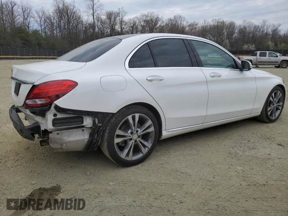 2015 Mercedes-Benz C 300 with VIN 55SWF4JB6FU056193, listed as a Copart auction lot 49263785 with 112,095 mi miles and Salvage Title. Bid and sale history available at DreamBid. Image 3.