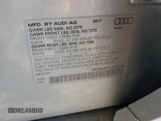 2018 Audi Q5 Premium Plus with VIN WA1BNAFY5J2057257, listed as a Copart auction lot 51499595 with 125,022 mi miles and Clean Title. Bid and sale history available at carsss.com. Image 13.