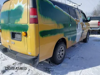2010 Chevrolet Express Cargo Van with VIN 1GCUGADX0A1182689, listed as a IAAI auction lot 41554281 with 107,929 mi miles. Bid and sale history available at carsss.com. Image 4.