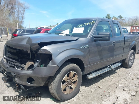 2013 Ford F-150 XL with VIN 1FTFX1EFXDFD87216, listed as a IAAI auction lot 42070988 with 153,676 mi miles. Bid and sale history available at carsss.com. Image 2.