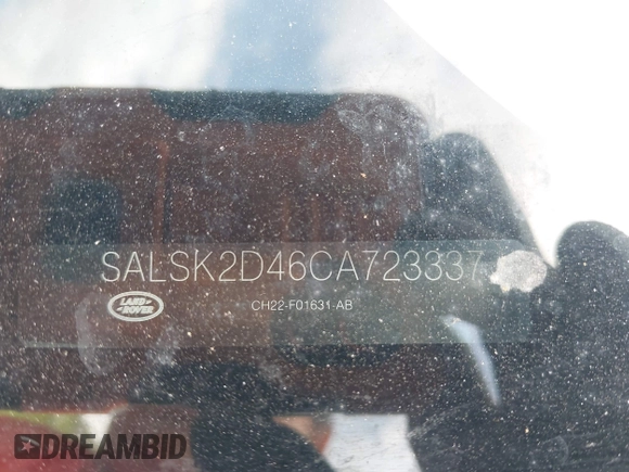 2012 Land Rover Range Rover Sport HSE Lux with VIN SALSK2D46CA723337, listed as a IAAI auction lot 42583583 with 202,204 mi miles and . Bid and sale history available at DreamBid. Image 9.
