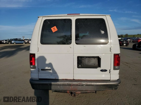 2007 Ford Econoline Cargo Commercial with VIN 1FTNE14W57DA29296, listed as a Copart auction lot 47969425 with 187,802 mi miles and Salvage Title. Bid and sale history available at DreamBid. Image 6.
