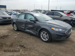 2020 Ford Fusion SE with VIN 3FA6P0HD7LR227693, listed as a Copart auction lot 52844465 with 53,361 mi miles and Salvage Title. Bid and sale history available at DreamBid. Image 4.