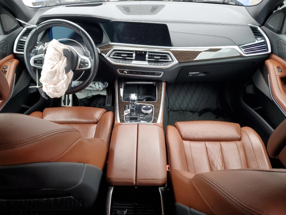 2021 BMW X5 M50i with VIN 5UXJU4C03M9E52555, listed as a Copart auction lot 48171365 with 64,731 mi miles and Salvage Title. Bid and sale history available at carsss.com. Image 8.