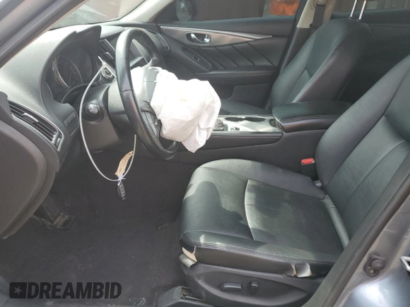2015 Infiniti Q50 Premium with VIN JN1BV7AR6FM415683, listed as a Copart auction lot 54674435 with 167,553 mi miles and Salvage Title. Bid and sale history available at DreamBid. Image 7.