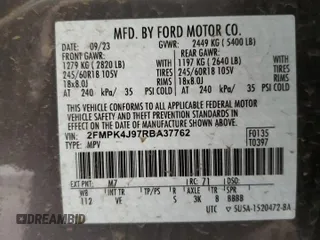 2024 Ford Edge SEL with VIN 2FMPK4J97RBA37762, listed as a Copart auction lot 45747125 with 0 mi miles and Clean Title. Bid and sale history available at carsss.com. Image 12.