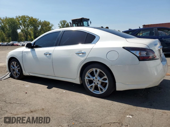 2014 Nissan Maxima S with VIN 1N4AA5AP1EC472343, listed as a Copart auction lot 87452044 with 125,078 mi miles and Non Repairable. Bid and sale history available at DreamBid. Image 2.