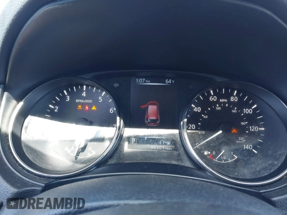 2017 Nissan Rogue SL with VIN JN8AT2MV7HW277674, listed as a IAAI auction lot 41837800 with 99,301 mi miles. Bid and sale history available at carsss.com. Image 7.