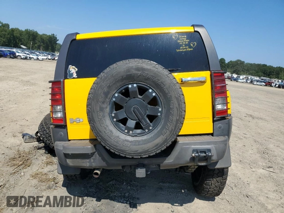 2006 Hummer H3 with VIN 5GTDN136968134789, listed as a Copart auction lot 72100094 with 184,161 mi miles and Salvage Title. Bid and sale history available at carsss.com. Image 6.