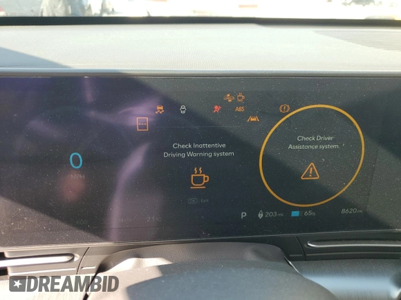 2024 Hyundai Kona SEL with VIN KM8HC3A68RU006550, listed as a Copart auction lot 51911685 with 8,620 mi miles and Salvage Title. Bid and sale history available at DreamBid. Image 9.