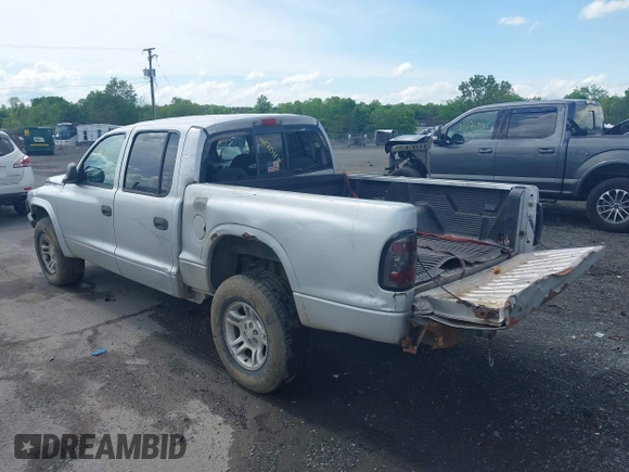 2004 Dodge Dakota Sport with VIN 1D7HG38N24S707004, listed as a IAAI auction lot 42201115 with 195,896 mi miles. Bid and sale history available at carsss.com. Image 3.