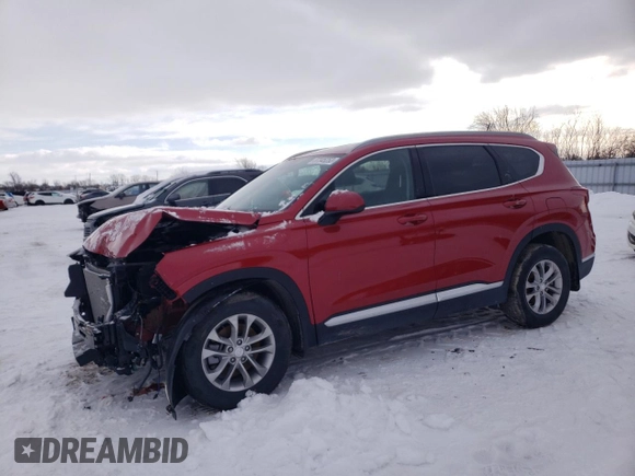 2019 Hyundai Santa Fe SE with VIN 5NMS23AD7KH107636, listed as a Copart auction lot 37345253 with 17,156 mi miles. Bid and sale history available at carsss.com. Image 1.