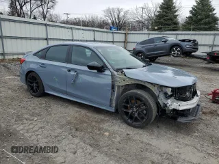 2022 Honda Civic Si with VIN 2HGFE1E5XNH472040, listed as a Copart auction lot 52603935 with 39,675 mi miles and Salvage Title. Bid and sale history available at DreamBid. Image 4.