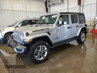 2018 Jeep Wrangler Unlimited Sahara z VIN 1C4HJXEG2JW102820, wystawiony jako Copart lot #54394405 z przebiegiem Nie podano mil oraz Nie do naprawy • Non repairable. Historia ofert i sprzedaży dostępna na DreamBid. Obrazek 1.