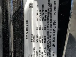 2023 Tesla Model 3 с VIN 5YJ3E1EA9PF676724, выставлен на аукционе Copart как лот 64097355 с пробегом 32 411 миль миль и Списание • Salvage title. История ставок и продаж доступна на DreamBid. Изображение 13.