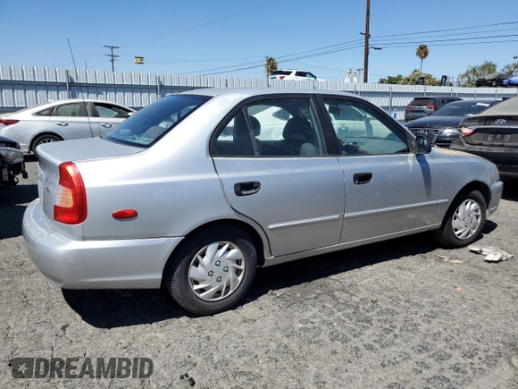 2002 Hyundai Accent GL with VIN KMHCG45C92U353198, listed as a Copart auction lot 68305654 with 130,594 mi miles and Clean Title. Bid and sale history available at carsss.com. Image 3.