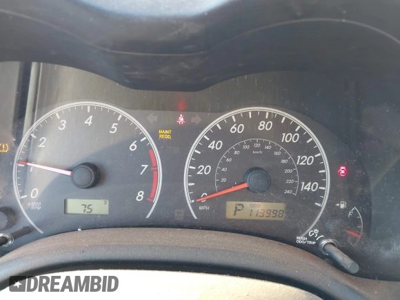 2012 Toyota Corolla L with VIN JTDBU4EE2C9176444, listed as a IAAI auction lot 41669540 with 113,998 mi miles and . Bid and sale history available at DreamBid. Image 7.