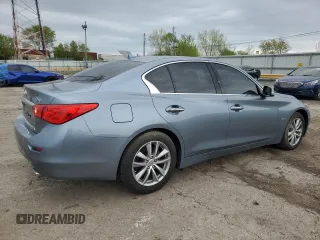 2017 Infiniti Q50 Signature Edition with VIN JN1EV7AR1HM835769, listed as a Copart auction lot 55125745 with 97,290 mi miles and Salvage title. Bid and sale history available at DreamBid. Image 3.