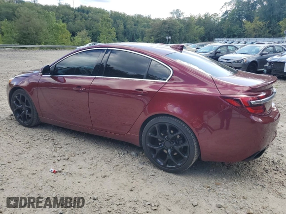 2016 Buick Regal GS with VIN 2G4GV5GX3G9157582, listed as a Copart auction lot 68622714 with 111,842 mi miles and Salvage Title. Bid and sale history available at DreamBid. Image 2.