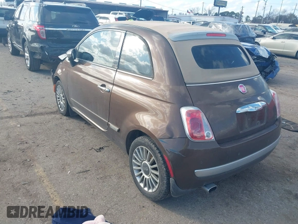 2012 FIAT 500 Gucci with VIN 3C3CFFER1CT119029, listed as a IAAI auction lot 41499274 with 78,504 mi miles. Bid and sale history available at carsss.com. Image 3.