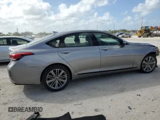 2020 Genesis G80 3.8L with VIN KMTFN4JE2LU332663, listed as a Copart auction lot 78372134 with 15,812 mi miles and Salvage Title. Bid and sale history available at carsss.com. Image 3.