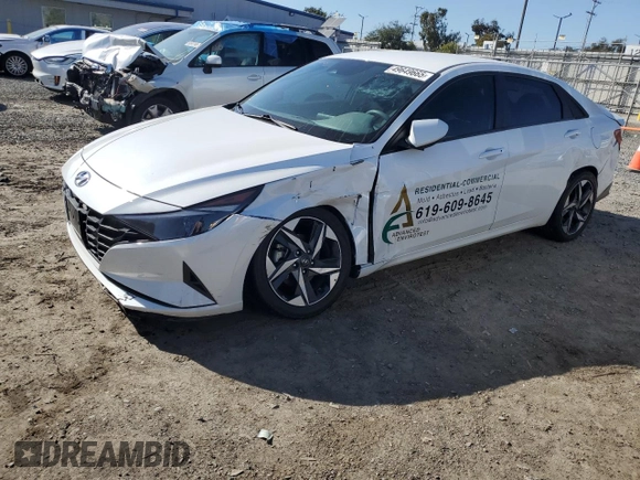 2023 Hyundai Elantra SEL with VIN 5NPLS4AG3PH097749, listed as a Copart auction lot 49649665 with 142,871 mi miles and Salvage Title. Bid and sale history available at DreamBid. Image 1.