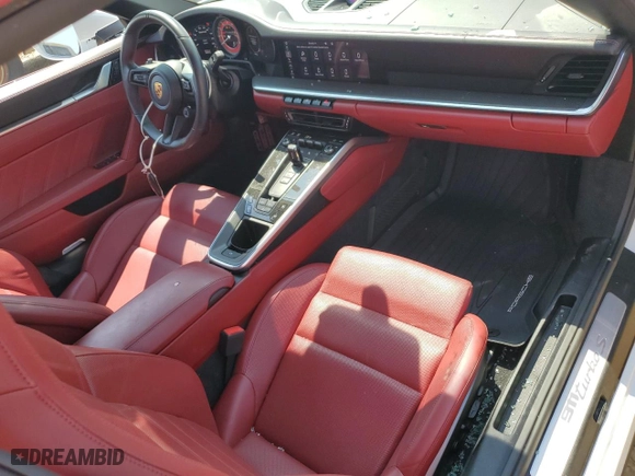 2021 Porsche 911 Turbo S with VIN WP0CD2A96MS263100, listed as a Copart auction lot 66157734 with 15,203 mi miles and Salvage Title. Bid and sale history available at carsss.com. Image 8.