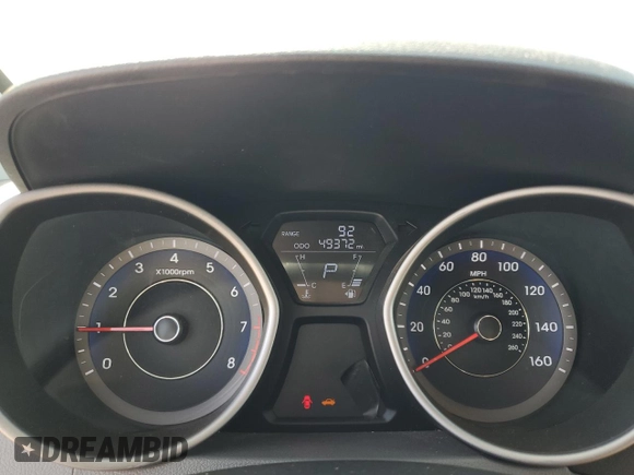 2013 Hyundai Elantra Limited with VIN KMHDH4AE3DU503348, listed as a Copart auction lot 54645915 with 49,372 mi miles and Salvage Title. Bid and sale history available at DreamBid. Image 9.