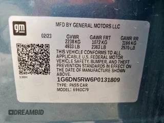 2023 Cadillac CT5 Premium Luxury with VIN 1G6DN5RW6P0131809, listed as a Copart auction lot 67114565 with 14,064 mi miles and Salvage title. Bid and sale history available at DreamBid. Image 12.