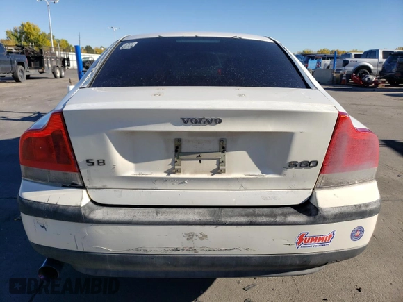 2001 Volvo S60 with VIN YV1RS61R412084860, listed as a Copart auction lot 77227144 with 170,853 mi miles and Non Repairable. Bid and sale history available at carsss.com. Image 6.