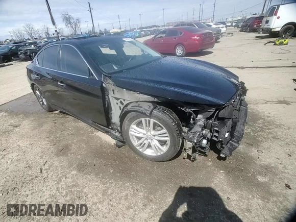 2019 Infiniti Q50 3.0t LUXE with VIN JN1EV7AP4KM543314, listed as a Copart auction lot 49647465 with 63,189 mi miles and Salvage Title. Bid and sale history available at carsss.com. Image 10.