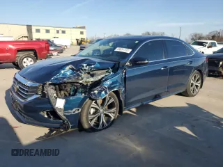 2020 Volkswagen Passat 2.0T SEL with VIN 1VWCA7A34LC019873, listed as a Copart auction lot 45581705 with 36,257 mi miles and Salvage Title. Bid and sale history available at carsss.com. Image 1.