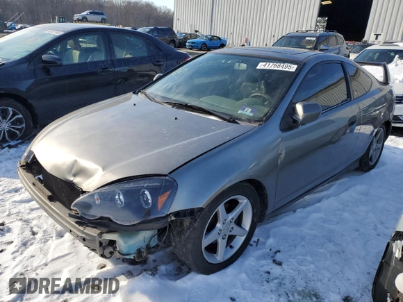 2002 Acura RSX Auto with VIN JH4DC54832C010155, listed as a Copart auction lot 41768495 with 217,946 mi miles and Salvage Title. Bid and sale history available at carsss.com. Image 1.