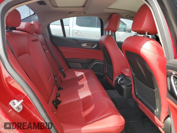 2020 Alfa Romeo Giulia with VIN ZARFAMAN7L7638353, listed as a Copart auction lot 54167255 with Not provided miles and Salvage title. Bid and sale history available at DreamBid. Image 10.