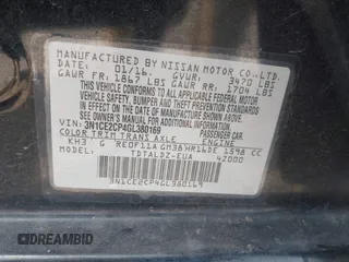 2016 Nissan Note S with VIN 3N1CE2CP4GL380169, listed as a IAAI auction lot 42571878 with 64,046 mi miles and . Bid and sale history available at DreamBid. Image 9.