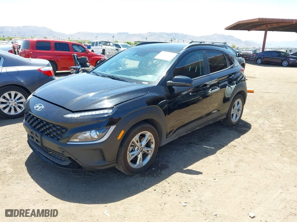 2023 Hyundai Kona SEL with VIN KM8K6CAB9PU990203, listed as a IAAI auction lot 42121756 with 40,537 mi miles. Bid and sale history available at carsss.com. Image 17.