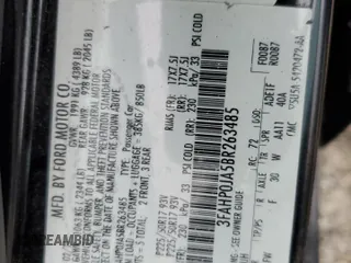 2011 Ford Fusion SEL with VIN 3FAHP0JA5BR263485, listed as a Copart auction lot 52025845 with 235,049 mi miles and Non Repairable. Bid and sale history available at carsss.com. Image 12.