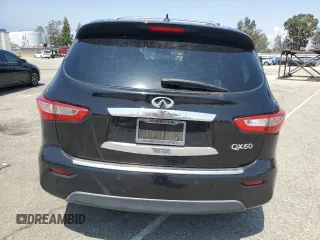 2014 Infiniti QX60 with VIN 5N1AL0MN5EC503803, listed as a Copart auction lot 59817765 with 106,968 mi miles and Salvage title. Bid and sale history available at DreamBid. Image 6.