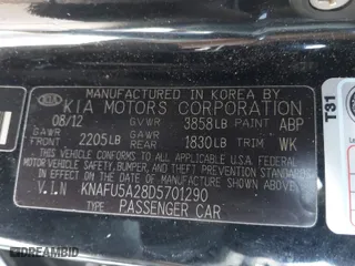 2013 Kia Forte 5-Door EX with VIN KNAFU5A28D5701290, listed as a IAAI auction lot 41837289 with 143,224 mi miles. Bid and sale history available at carsss.com. Image 9.
