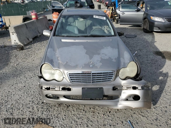 2004 Mercedes-Benz C 320 with VIN WDBRF64J24F545033, listed as a Copart auction lot 87768455 with 217,094 mi miles and Salvage Title. Bid and sale history available at DreamBid. Image 5.