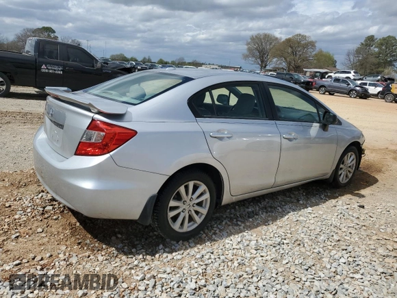 2012 Honda Civic EX-L with VIN 19XFB2F97CE038214, listed as a Copart auction lot 49440275 with 150,062 mi miles and Salvage Title. Bid and sale history available at DreamBid. Image 3.