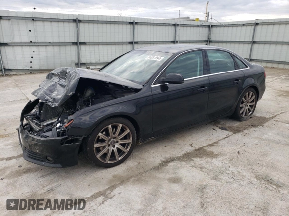 2010 Audi A4 2.0T Premium Plus with VIN WAUHFAFLXAN027068, listed as a Copart auction lot 86291894 with 108,376 mi miles and Salvage Title. Bid and sale history available at carsss.com. Image 1.