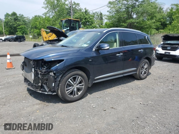 2019 Infiniti QX60 Pure z VIN 5N1DL0MM5KC563371, wystawiony jako Copart lot #60545225 z przebiegiem 84 819 mil mil oraz Szkoda całkowita • Salvage title. Historia ofert i sprzedaży dostępna na DreamBid. Obrazek 1.