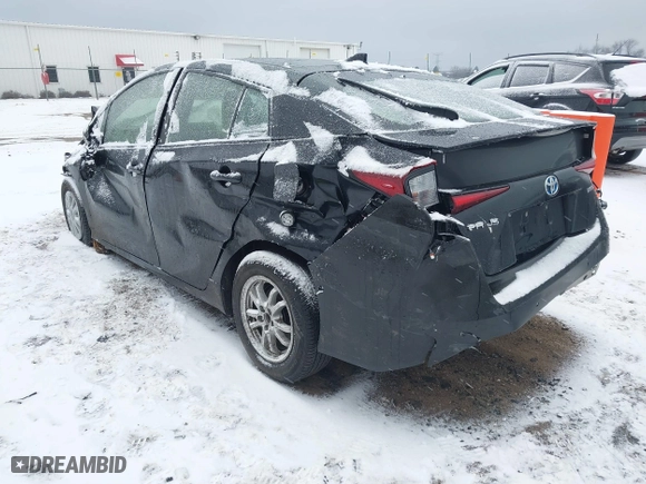 2019 Toyota Prius L Eco with VIN JTDKARFU9K3072837, listed as a IAAI auction lot 41303858 with 0 mi miles. Bid and sale history available at carsss.com. Image 3.