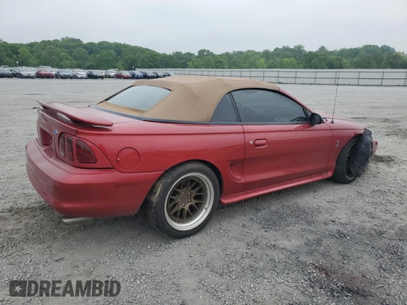 1996 Ford Mustang Cobra with VIN 1FALP46V7TF187912, listed as a Copart auction lot 54401505 with 116,465 mi miles and Salvage title. Bid and sale history available at DreamBid. Image 3.