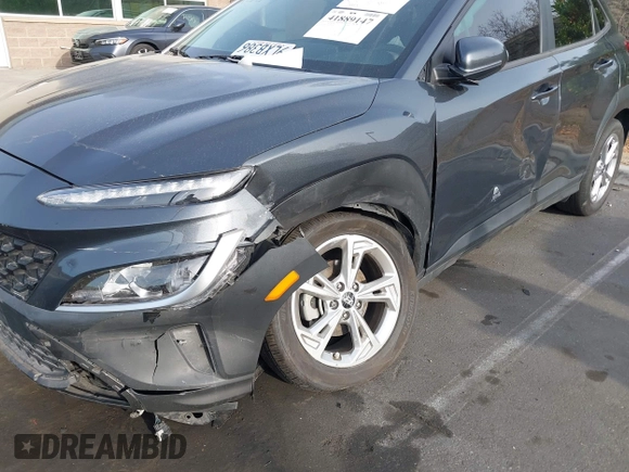 2022 Hyundai Kona SEL with VIN KM8K62AB6NU766779, listed as a IAAI auction lot 41889147 with 39,371 mi miles and . Bid and sale history available at DreamBid. Image 12.